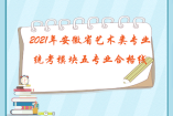 2021年安徽省艺术类专业统考模块五专业合格线发布