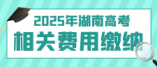 湖南省2025年高考及艺术体育类统考考试费缴纳说明